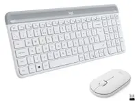 Set mouse wireless si tastatura Logitech - Combo MK470, alb