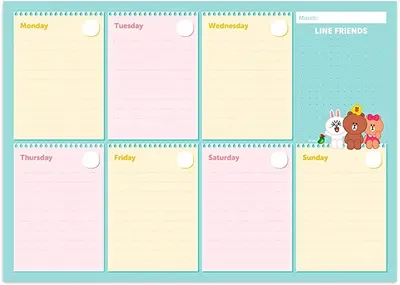 Planner saptamanal Grupo Erik - Line friends, A4, 54 file