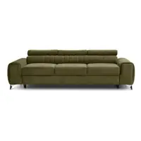 Canapea kaki extensibilă cu tapițerie din catifea 261 cm Laurence – ELTAP