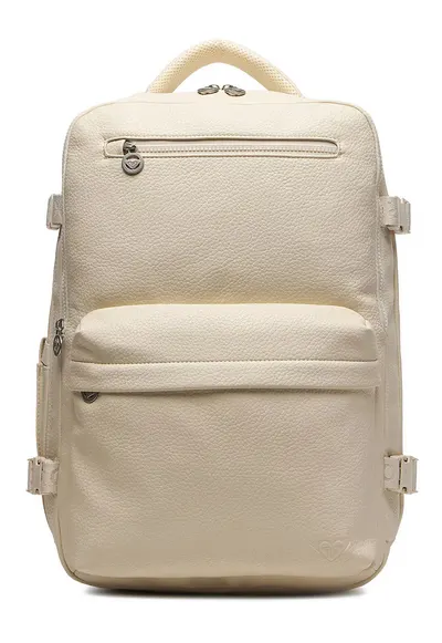 Rucsac fashion dama - bej - One Size INTL - material sintetic - compartiment pentru laptop