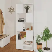 Gossi biblioteca/separator camera, alb, 60x24x155 cm, pal