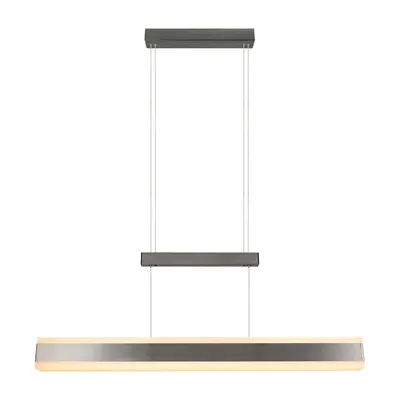 Lustră argintiu-mat LED cu abajur din metal Arcola – Trio