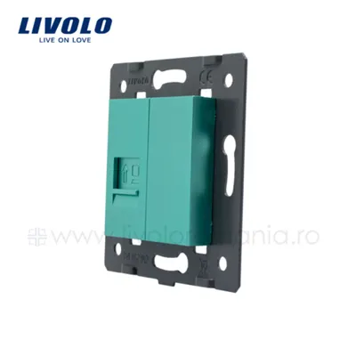 Modul Priza simpla rețea calculator, RJ45 Verde