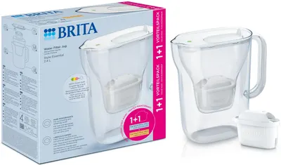 Cană BRITA - Style Cool Essential, LED, 2.4 l, cu 2 Maxtra Pro, alb