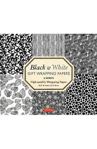 Black and White Gift Wrapping Papers - 6 sheets