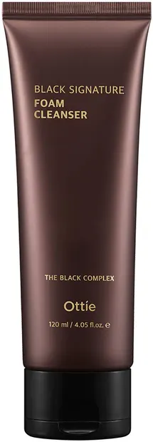 Ottie Black Signature Spumă de curățare facială cu mucină de melc negru, 120 ml