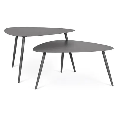 Măsuțe de cafea pentru exterior 2 buc. din oțel 73,5x77,5 cm Yvonne – Bizzotto