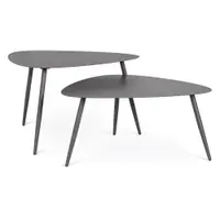Măsuțe de cafea pentru exterior 2 buc. din oțel 73,5x77,5 cm Yvonne – Bizzotto