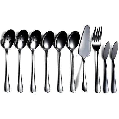 Tacamuri, 18/0 Inox, Negru, 10 Bucati, Berglander