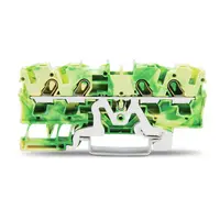 4-conductor ground terminal block; 4 mm²; suitable for Ex e II applications; side and center marking; for DIN-rail 35 x 15 and 35 x 7.5; Push-in CAGE CLAMP®; 4,00 mm²; green-yellow