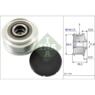 Sistem roata libera, generator INA 535 0184 10