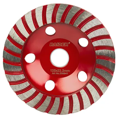 Disc de șlefuit cu diamant Raider - Turbo, 125 x 22.2 mm