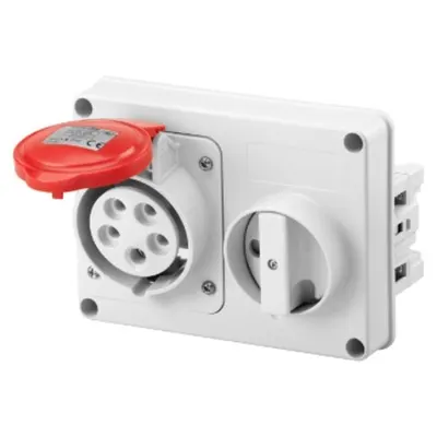Priza industriala cu interblocaj - WITHOUT BOTTOM - WITHOUT FUSE-HOLDER BASE - 3P+N+E 16A 346-415V - 50/60HZ 6H - IP44