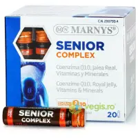 Senior Complex pentru Energie, Vitalitate si Imunitate cu Coenzima Q10 + Laptisor de Matca + Vitamine + Minerale 20 fiole – 20 Fiole