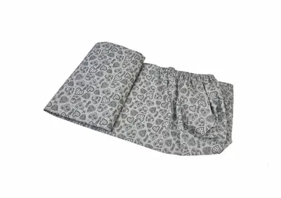 Set cearceafuri Gray Hearts patut bebelus 70x110 cm cu elastic din bumbac