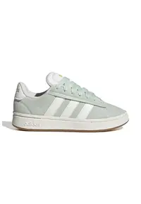 Pantofi sport Grand Court Alpha de piele intoarsa ecologica - Alb/Verde pal
