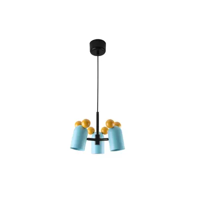 Lampa tavan - Ceiling luminaire MOUSE II, 2035, max.250V, 50/60Hz, 3*E27, max.25 W, IP20, avg. 30 cm, blue