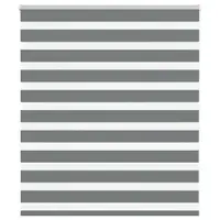vidaXL Jaluzea tip zebra gri închis lățime țesătură 125,9 cm poliester