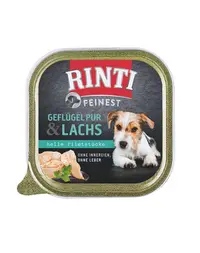 RINTI Feinest Poultry Pure&Salmon tavita pui si somon pentru caini 150 g