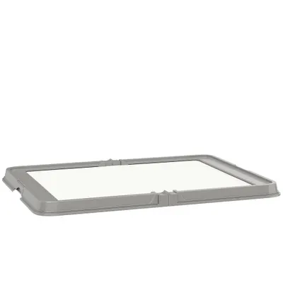 PawHut Toaletă pliabilă pentru câini 86x62 cm Tavă sanitară Câini Dresaj 3 absorbante Picioare antiderapante Gri | Aosom Romania