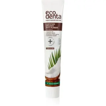 Ecodenta Certified Organic Anti-plaque pasta de dinti anti-placa bacteriana si gingii sănătoase cu ulei de cocos