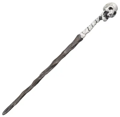 Baghetă magică The Noble Collection Movies: Harry Potter - Death Eater Wand (Skull)