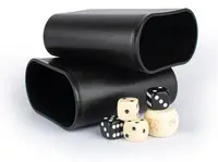 Set de pahare pentru zaruri Manopoulos - Negre, 2 buc