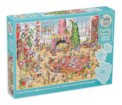 Puzzle Cobble Hill din 350 XXL de piese - Spiridușii la lucru