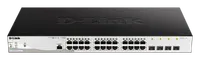 D-Link Switch DGS-1210-28P/ME, 24 porturi Gigabit PoE Base-T, 4 porturi SFP1000Mbps, Capacity 56Gbps, 19" Rackmount, WebSmart, 2