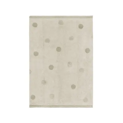 Covor pentru copii kaki/crem lavabil/țesut manual din bumbac 120x160 cm Hippy Dots Olive – Lorena Canals
