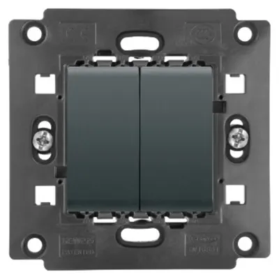 Intrerupator cap scara 250V ac - 16 AX - Standard englez - 2 modulS - BLACK - CProiector HORUS