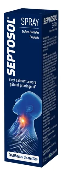 Septosol Spray cu albastru de metilen, 30ml, Biofarm