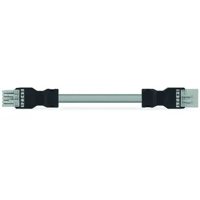 pre-assembled interconnecting cable; Eca; Socket/plug; 5-pole; Cod. B; 6 m; 1,00 mm²; gray