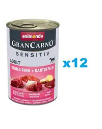 ANIMONDA Grancarno Sensitive Mancare caini sensibili, cu vita si cartofi 12x400 g