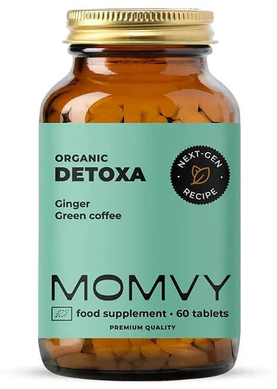 Detoxa, cu ghimbir și cafea verde, 60 tablete, Momvy