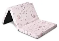 Saltea pliabila de voiaj, Lorelli, spuma elastica, 60 x 120 x 5 cm, Pink Ballerina Bear