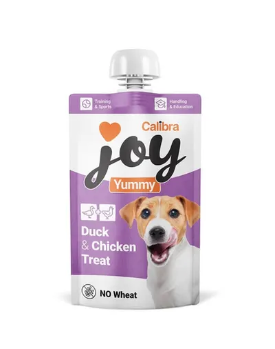 CALIBRA Joy Dog Yummy Duck and Chicken Treat 100 g recompensă cremoasă pentru câini cu rață și pui