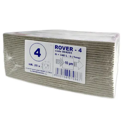 Set 25 placi filtrante Rover 4 20x20, dimensiune standard, filtrare vin grosiera (vin tulbure) - Default Title