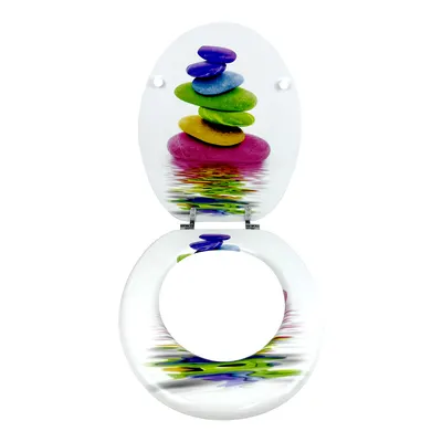 Capac WC Decor Colorful Stones 3 fete MDF (C06)