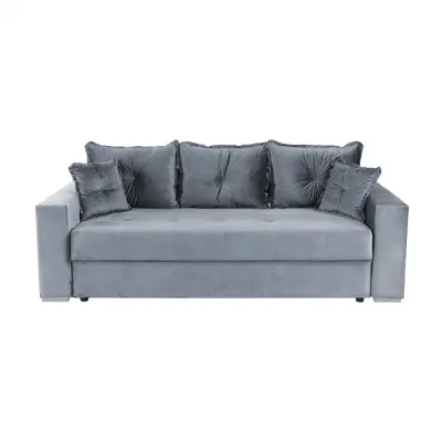 Canapea extensibila ARISSA, 3 locuri, cu arcuri, gri albastrui, 235x110x77 cm