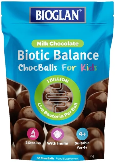 Biotic Balance ChocBalls for Kids, 30 biluțe de ciocolată, Bioglan