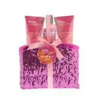 Set cadou produse cosmetice Pink Sensation cu portfard