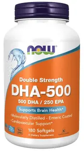 DHA-500 Double Strength, 180 capsule, Now