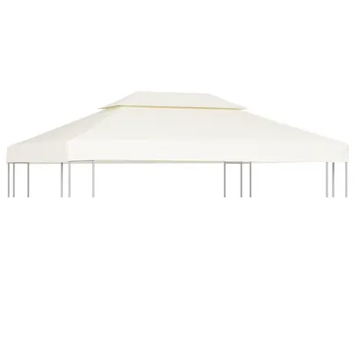 vidaXL Copertină rezervă acoperiș pavilion, alb crem, 3x4 m, 310 g/m²