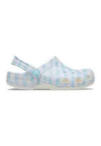 Saboti slingback cu imprimeu houndstooth Classic - Alb/Albastru glaciar