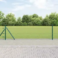 vidaXL Gard hexagonal cu bază din beton 100 x 0,4 m Verde Plasă