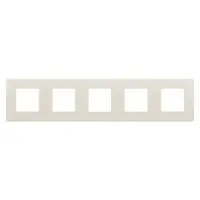 Placa Ornament Dahlia - in Technopolymer - 5 Modul Horizontal/vertical - Ivory
