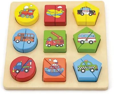 Puzzle din lemn Viga - Mașini