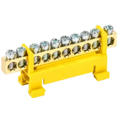 Neutral bus bar with DIN-Izolator of “Bearing” type SHNI-6x9-10-S-ZH