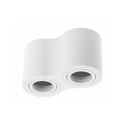 Spot - Ceiling luminaire AVEIRO DUO BIS, aluminium, 160x80x90mm, IP20, max 20W*2, round, white